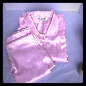 Christian Dior satin pajamas
